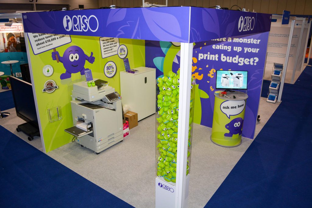 An example stand for Riso from a previous trade show.